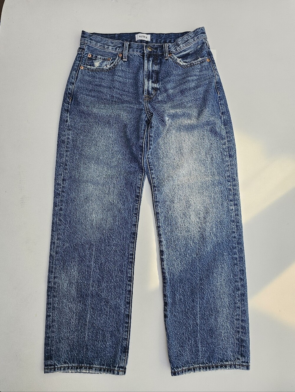 Pistola Lexi Mid Rise Straight Jeans - Picture 1 of 8